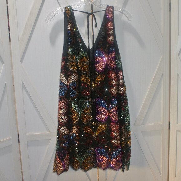 Free People Fly Me Away Sequin Mini Dress - Picture 7 of 10